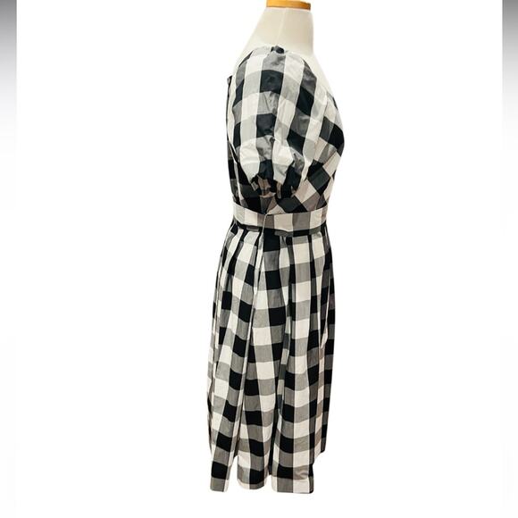 TALBOTS ZINNIA GINGHAM FIT & FLARE POPLIN DRESS Size 12 Petite NWOT - Picture 5 of 9